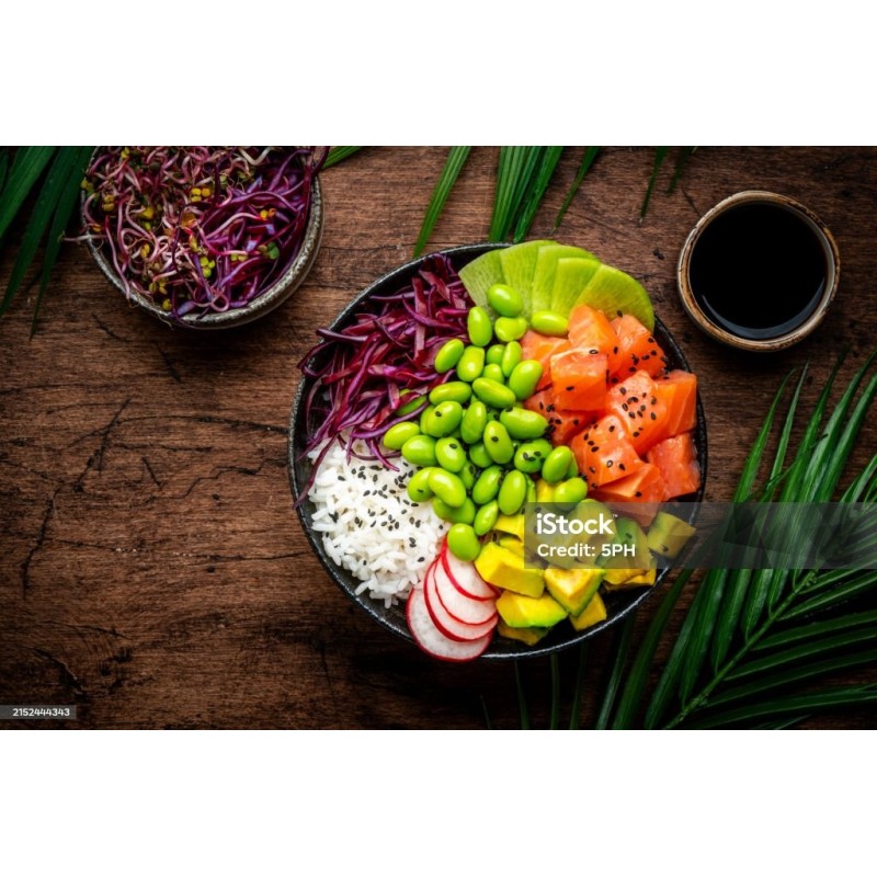 Poke bowl saumon mariné