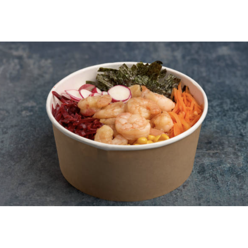 Poke-bowl scampi