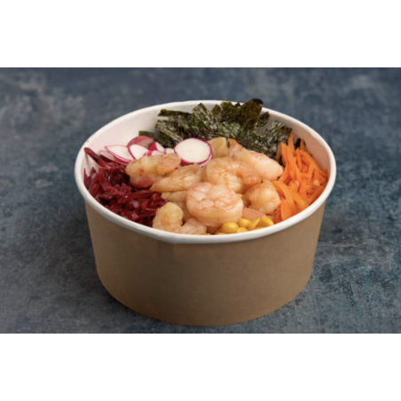 Poke-bowl scampi